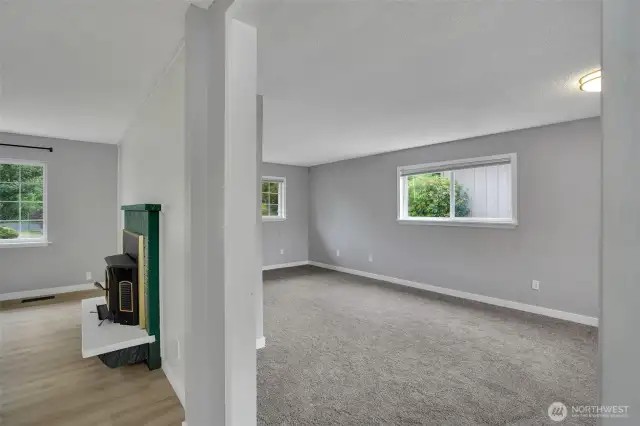 View from dining/kitchen area.