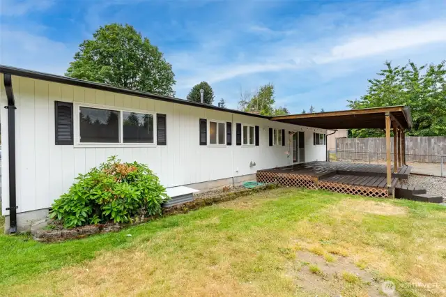 Back view of home.