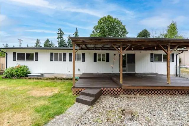 This great outdoor space is ready for your personal touch.