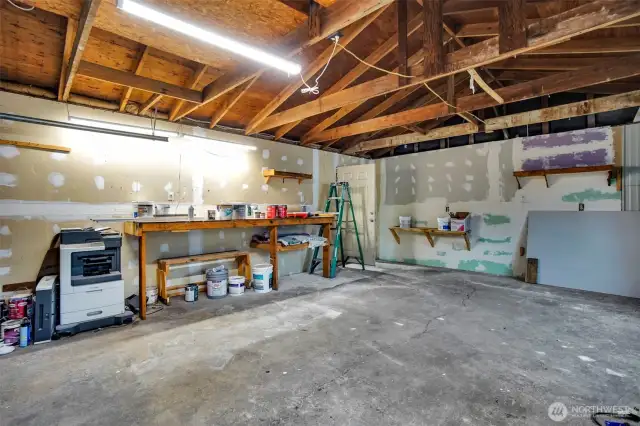 You'll love the workshop space to tinker around with all your household projects.