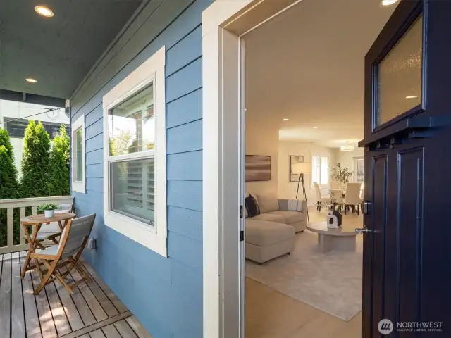 Front entrance with porch