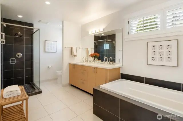 5 piece bathroom set with heated floors