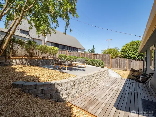 Backyard upper patio installed 2016