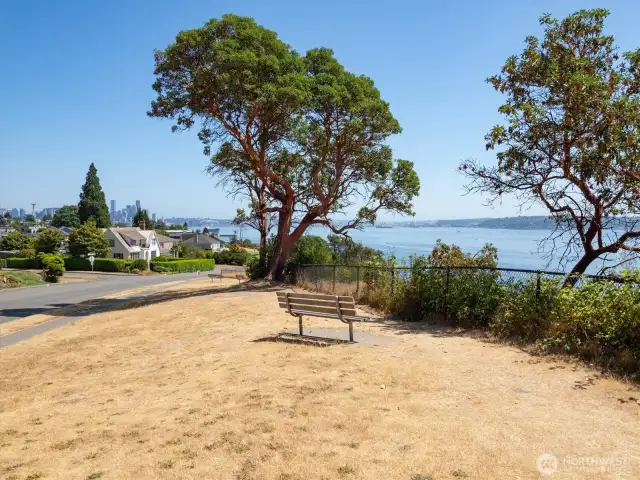 Magnolia Bluff has beautiful views of the Sound and mountains