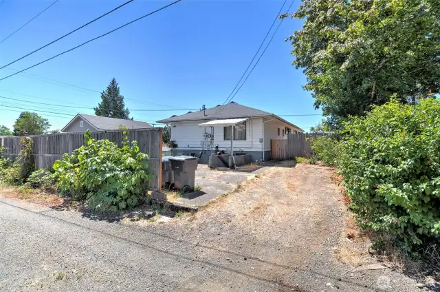 Rear driveway