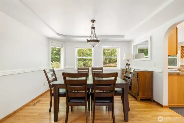 Enjoy eating in the dining room