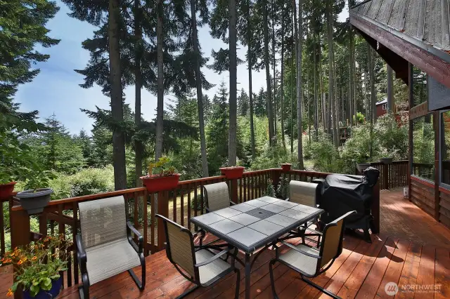 Your deck wraps along the eastern side of your home.