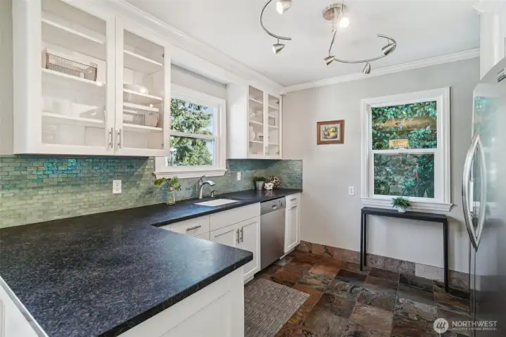 Solid surface countertops and undermount sink