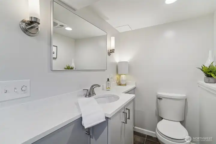 Lower level 3/4 bath completely remodeled in 2019