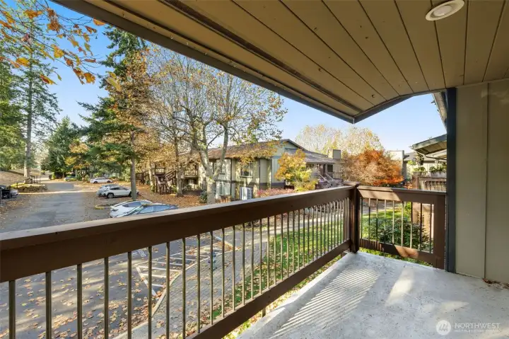 Private balcony offers fabulous outdoor space.