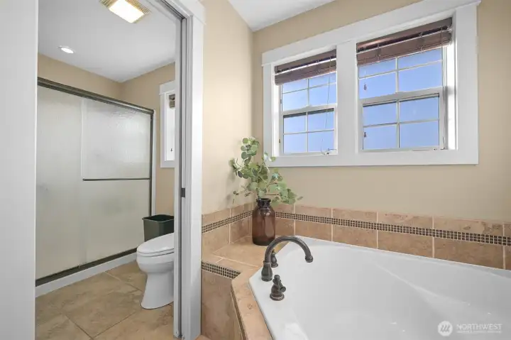 Separate toilet/shower area