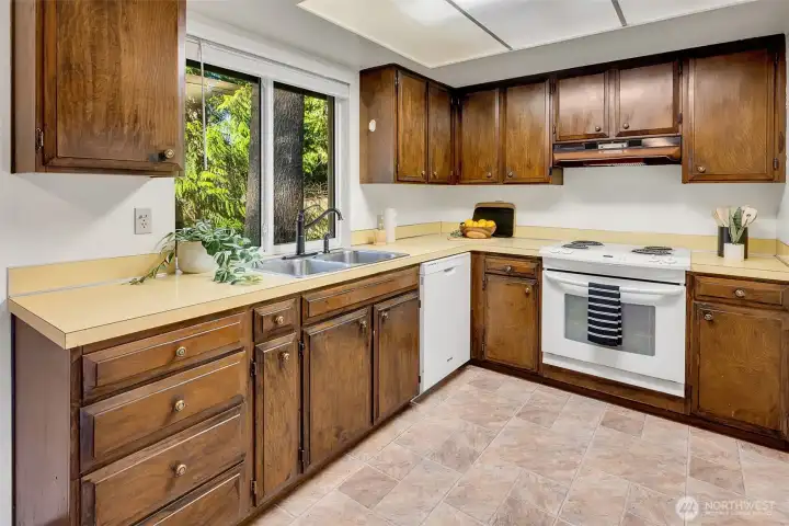 Ready for a reimagining or a remodel, the kitchen has space in spades to make it your own!