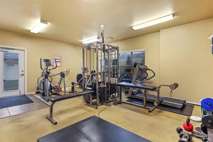 Community clubhouse exercise room.