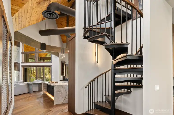 Unique spiral stair case