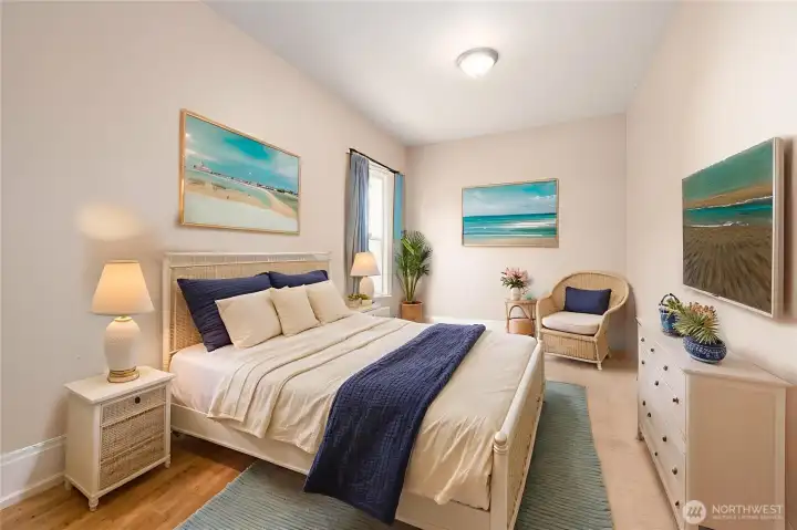 Primary bedroom Virtually staged