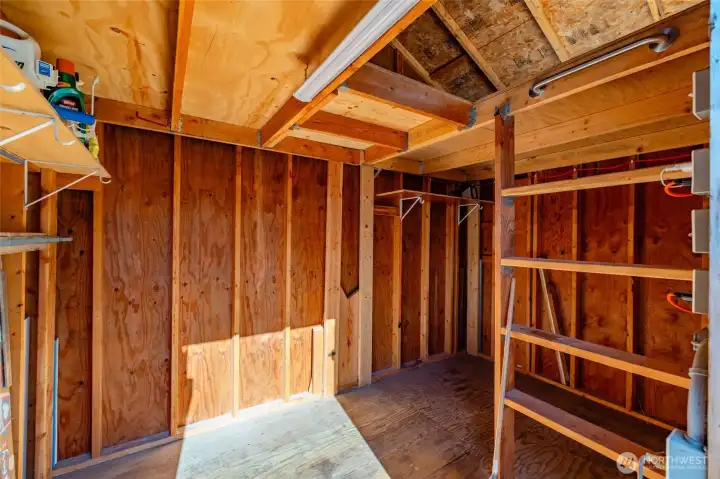 plenty of space in storage shed