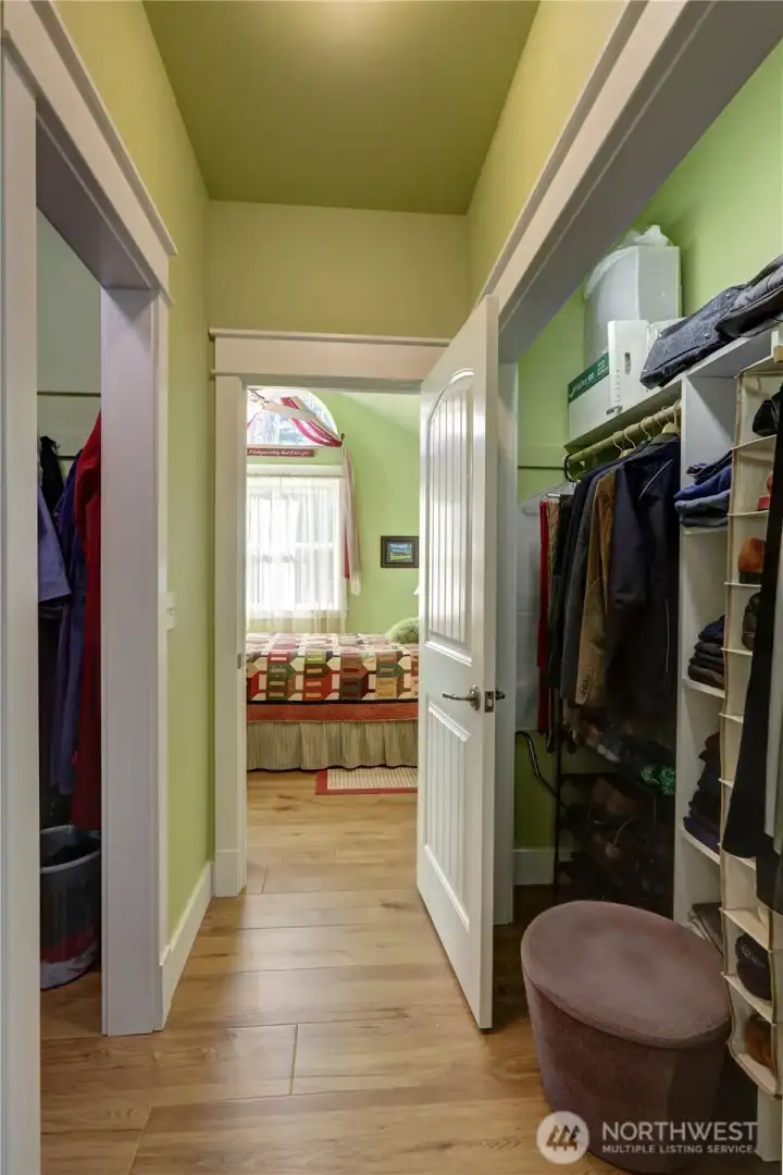 His and Hers Walk Through Closets.