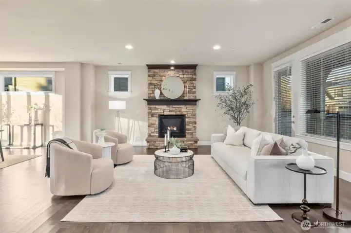 Great room with access to covered deck