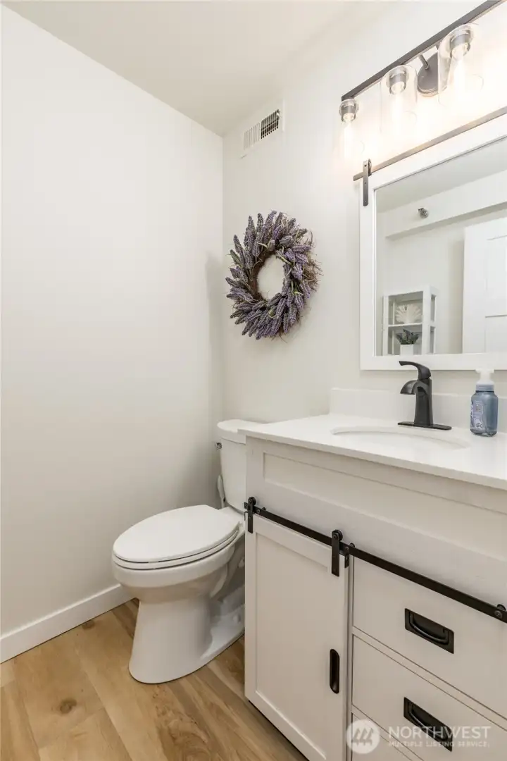 Half bath on the main floor