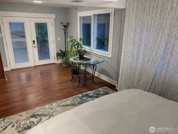 Lower level living space.