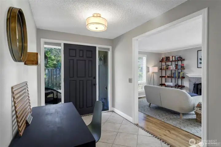 Entry with new flooring