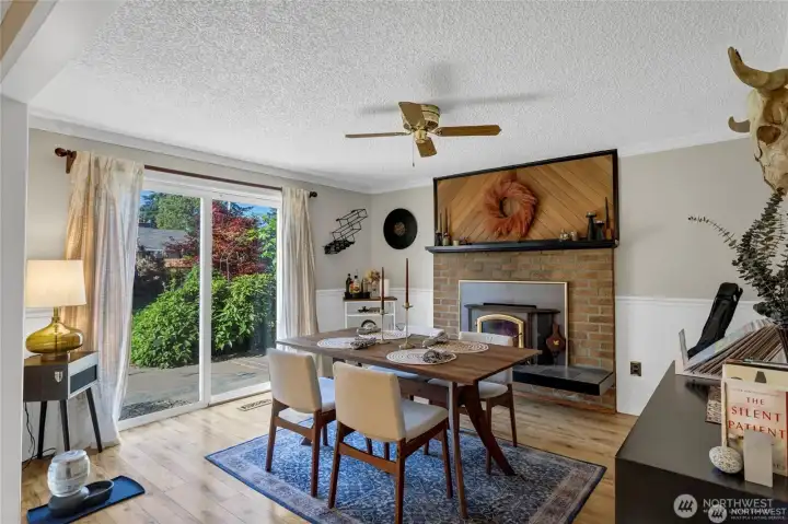 Dining Room with slider out to Deck