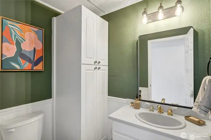 Hallway Half bath on main floor