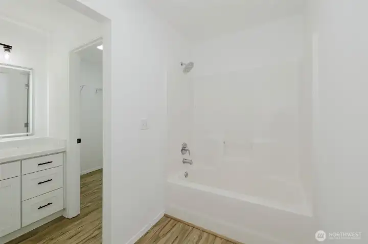 Separate water closet and walk-in attache to primary Separate water closet and walk-in attache to primary