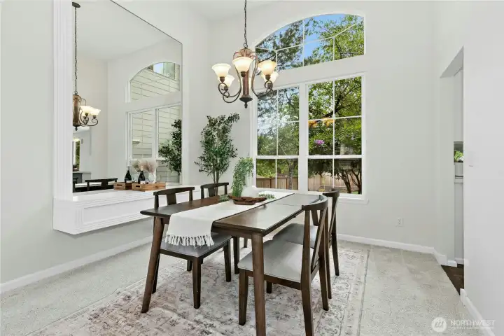 Spacious formal dining room perfect for entertaining