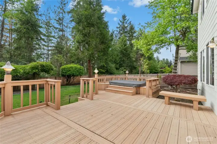 Entertainment-sized deck ideal for summer gatherings