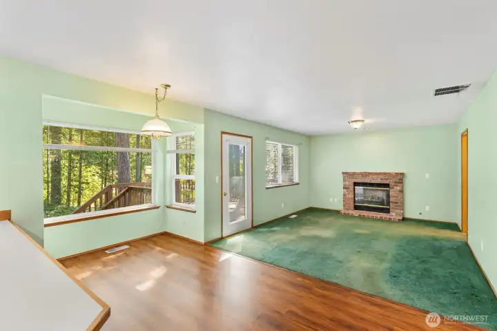 Go through your back door out to the wonderfully private deck