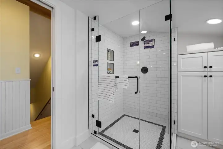 Beautiful walk-in shower.