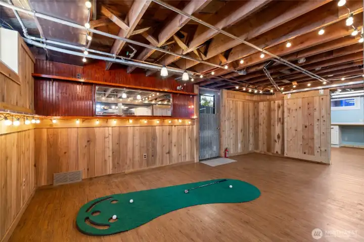 This fun area was used as a bar, but can be whatever you want!