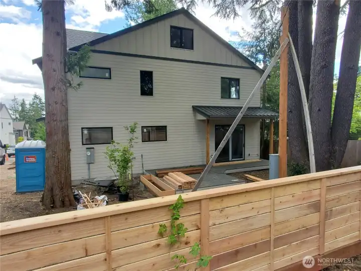 11340 residence - side yard in progress.