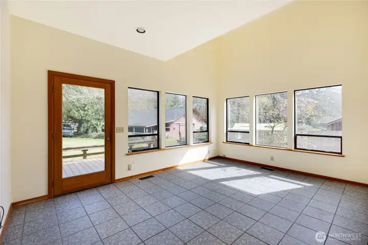 Sunroom off of the kitchen