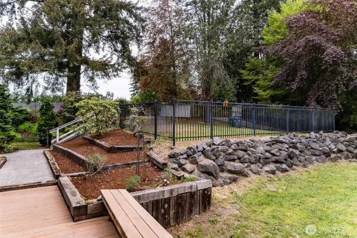 Fenced parking area