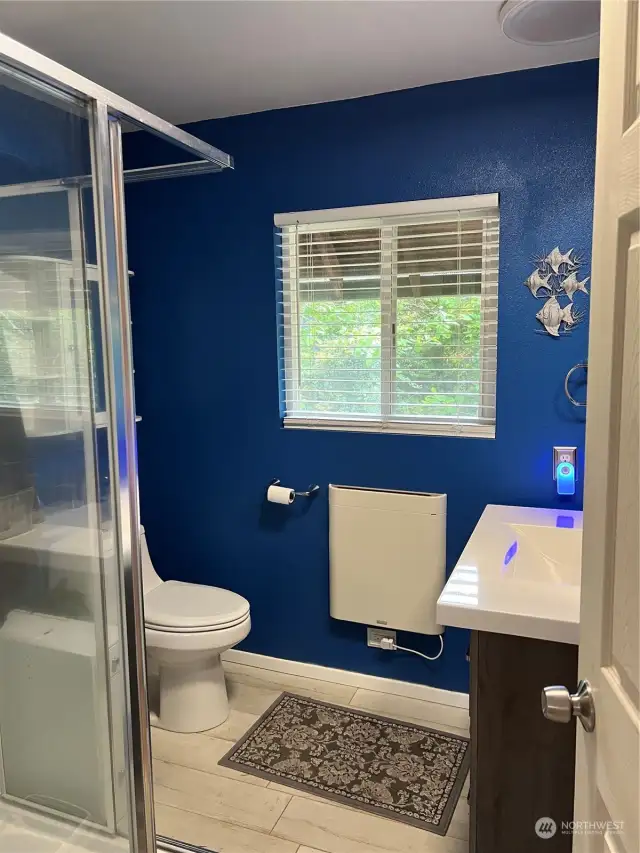 Completely updated 3/4 bath.