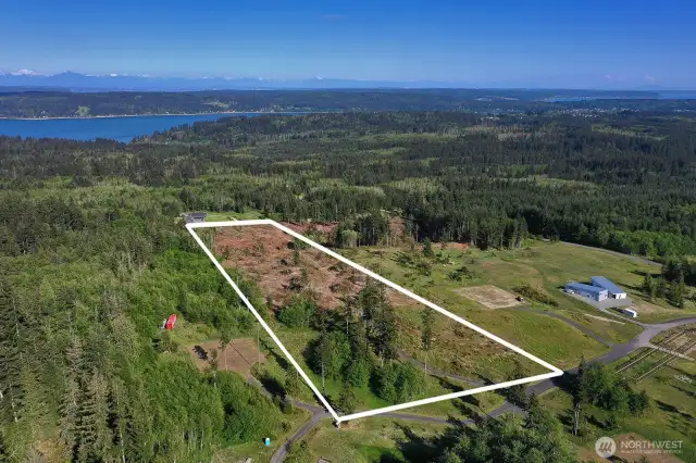From the North West with lot lines marked