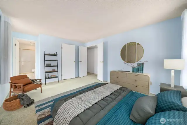 primary bedroom virtually staged