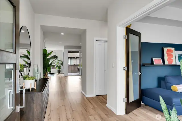 You are impressed by the attention to detail and the quality of the finish work when you step into the entry area of this spectacular home.