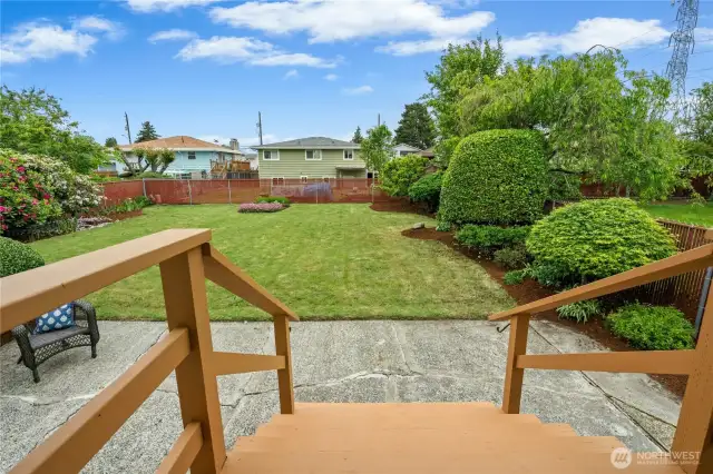 Delightful backyard - room for garden, play or maybe even an Accessory Dwelling Unit.