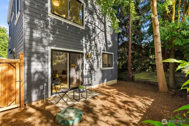 Yard for pets and gardening