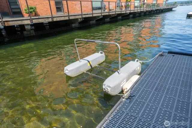 kayak launch from our dock