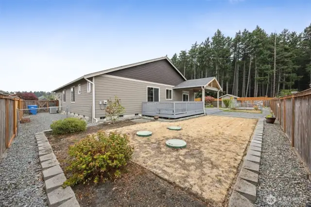 large back yard with room for all your activities