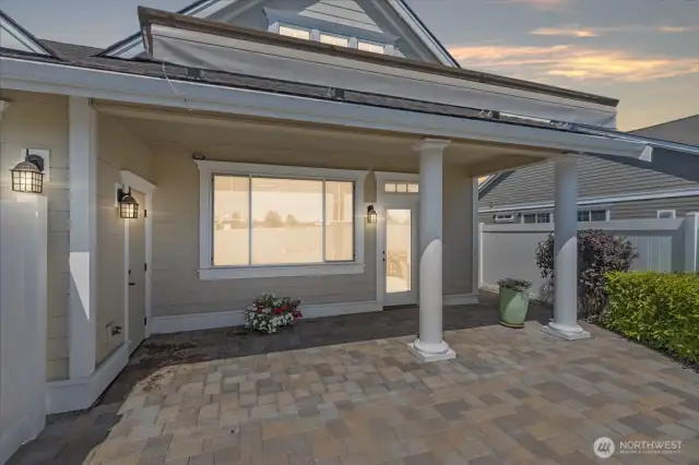 Enjoy your fully fenced patio featuring a newly installed electric awning—perfect for relaxing or entertaining in comfort and privacy