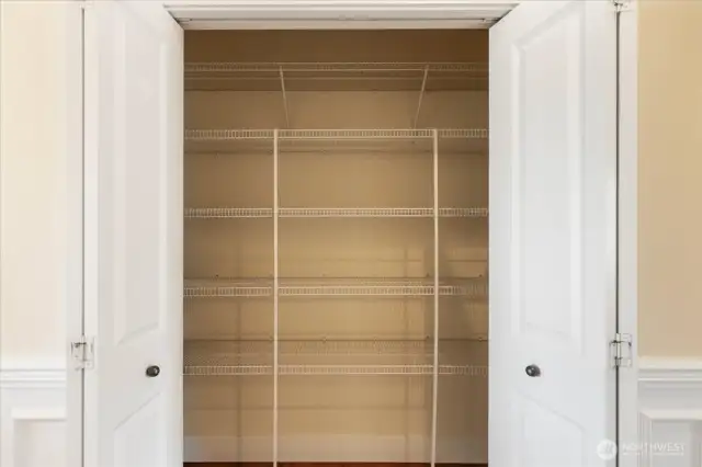Stay organized with generous storage options and a spacious pantry—perfect for all your kitchen and household needs.