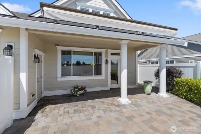 Enjoy your fully fenced patio featuring a newly installed electric awning—perfect for relaxing or entertaining in comfort and privacy