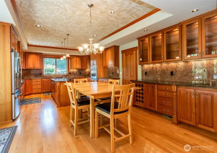 Cherry Cabinets & Soaring Ceilings