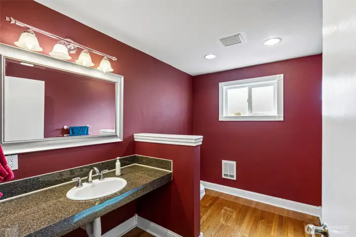 Main level bathroom was created for ADA visitors.  There is no shower at this time.