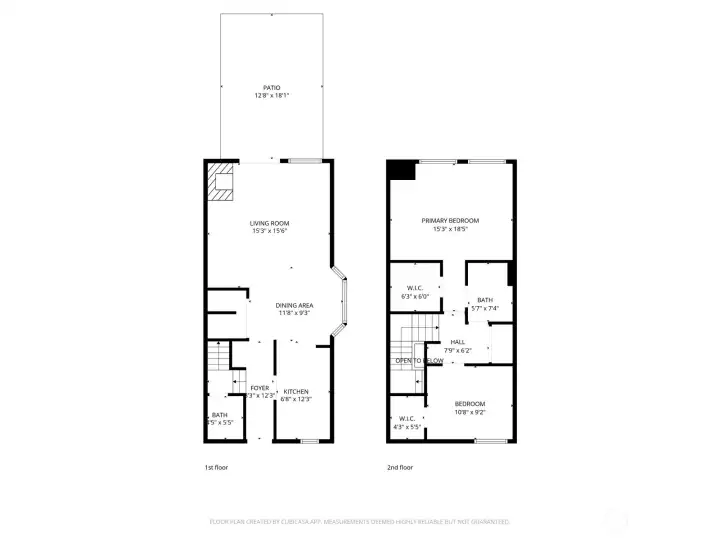 two floor floor plan